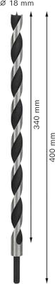 Bosch Accessoires Machinehoutboor met M-punt 18 x 400 mm, d 10 mm 1st - 2608597200 Bosch Accessoires Machinehoutboor met M-punt 18 x 400 mm, d 10 mm 1st - 2608597200