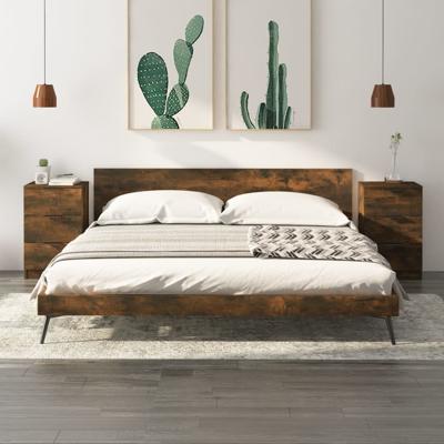 Nachtkastjes 2 st 40x36x65 cm gerookt eikenkleurig Nachtkastjes 2 st 40x36x65 cm gerookt eikenkleurig