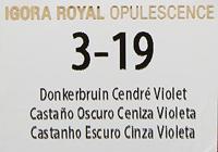 Schwarzkopf - Igora Royal Permanent Color Creme 3-19 Châtain Foncé Cendré Violet 60 ml - thumbnail