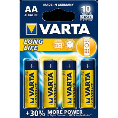 VARTA batterij "longlife longlife mignon 4-blister aa