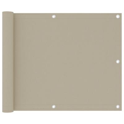 VidaXL Balkonscherm 75x300 cm oxford stof beige
