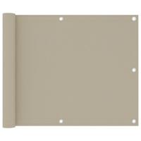 VidaXL Balkonscherm 75x300 cm oxford stof beige - thumbnail