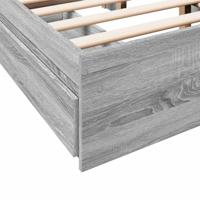 Bedframe met lades bewerkt hout grijs sonoma eiken 140x200 cm - thumbnail