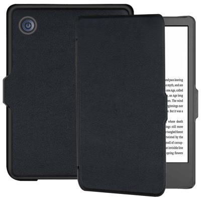 Lunso - Kobo Clara 2E hoes (6 inch) - sleep cover - Zwart