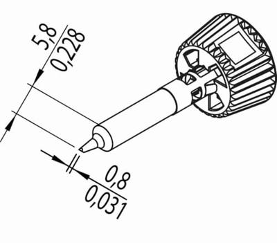 Ersa 0142CDLF08A/SB Soldeerpunt Beitelvorm Grootte soldeerpunt 0.80 mm Inhoud: 1 stuk(s)