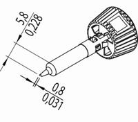 Ersa 0142CDLF08A/SB Soldeerpunt Beitelvorm Grootte soldeerpunt 0.80 mm Inhoud: 1 stuk(s) - thumbnail