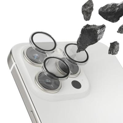 Hama Camerabescherming voor iPhone 16 Pro/16 Pro Max (3 afzonderlijke lenzen, iPhone lensbescherming, schokbestendig, 9H, beschermfolie, case-friendly, cameraafdekking, krasbestendig, pantserglas,