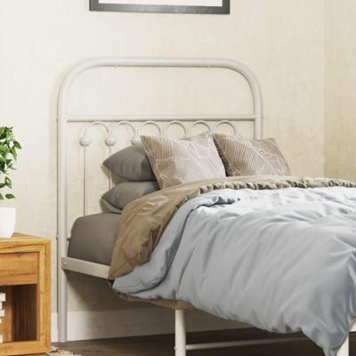 Hoofdbord 75 cm metaal wit Hoofdbord 75 cm metaal wit