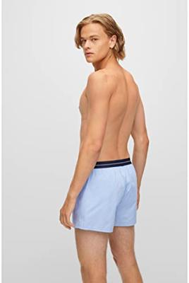 Hugo Boss Boxers wijd 2-pack streep-ruit blue
