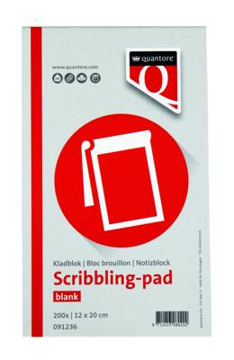 Kladblok quantore 12x20cm 45gr 200vel | 5 stuks