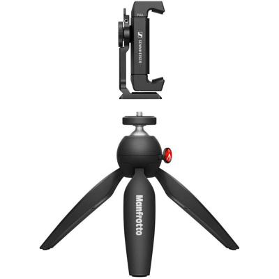 Sennheiser Mobile Kit Statiefset 1/4 inch Werkhoogte: 13.5 cm Zwart Incl. smartphonehouder