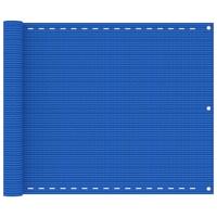 VidaXL Balkonscherm 75x500 cm hdpe blauw - thumbnail
