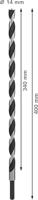 Bosch Accessories 2608597198 Hout-spiraalboor 14 mm Gezamenlijke lengte 400 mm Cilinderschacht 1 stuk(s) - thumbnail