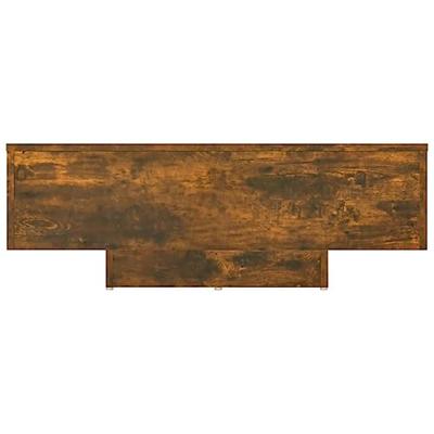 Salontafel 85x55x31 cm bewerkt hout gerookt eikenkleurig Salontafel 85x55x31 cm bewerkt hout gerookt eikenkleurig
