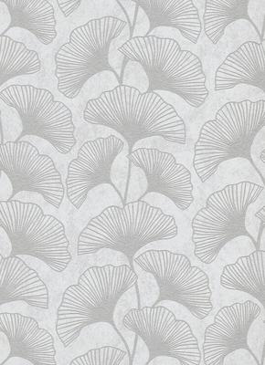 Dutch Wallcoverings Behang Carat Deluxe Bloem Wit/Grijs 10064-31