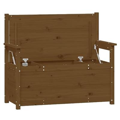 Bankje 112,5x51,5x96,5 cm massief grenenhout honingbruin