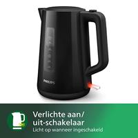 Waterkoker Philips Series 3000 2200W Zwart Plastic 2200 W 1,7 L (1,7 L) - thumbnail
