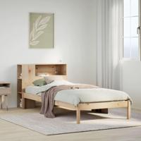 Bed met boekenkast zonder matras massief grenenhout 75x190 cm - thumbnail