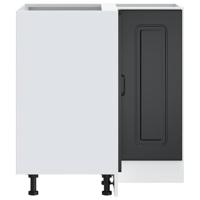 Hoekkeukenonderkast Kalmar bewerkt hout zwart - thumbnail