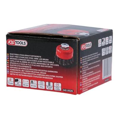 KS Tools 340.0026 Roestvrij stalen draadborstel 0,5 mm, Ø 75 mm KS Tools 340.0026 Roestvrij stalen draadborstel 0,5 mm, Ø 75 mm