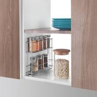 Metaltex space saver smart kitchen uitschuifbaar kruidenrek 6x28x22 cm zilver - thumbnail