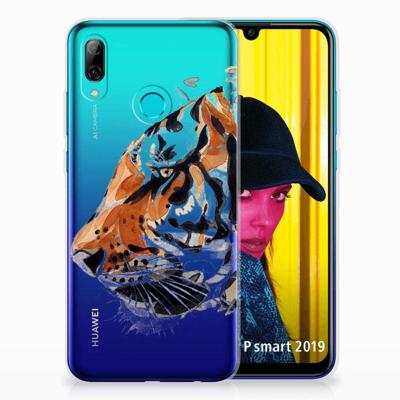 Smartphone hoesje Huawei P Smart 2019 Watercolor Tiger
