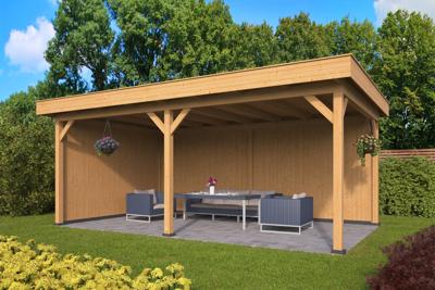 Tuindeco Oslo XL Overkapping type 2 678x430 cm Lariks/Douglashout blank- Plat dak- Onbehandeld lariks Douglas hout- Tuindeco Tuindeco Oslo XL Overkapping type 2 678x430 cm Lariks/Douglashout blank- Plat dak- Onbehandeld lariks Douglas hout- Tuindeco