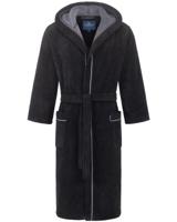 Morgenstern Morgenstern DANIEL Heren Badjas schwarz/anthrazit M - thumbnail