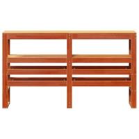 Hoofdbord met schappen 150 cm massief grenenhout wasbruin - thumbnail