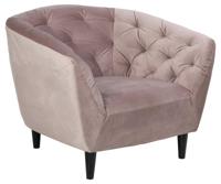 Fauteuil 'Loes' Velvet, kleur roze - thumbnail