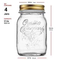 Bormioli Rocco Weckpot Quattro Stagioni - ø 9 cm / 500 ml - 4 stuks - thumbnail