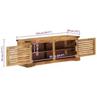 Schoenenkast Bruin 110 x 38 x 45 cm Massief mangohout - thumbnail