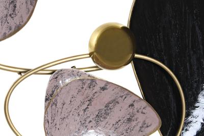 Wanddecoratie DKD Home Decor Rood Zwart Gouden Metaal (123 x 10 x 65 cm)