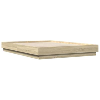 Bedframe bewerkt hout sonoma eikenkleurig 150x200 cm