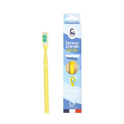 Lamazuna Toothbrush medium mimosa yellow 1 Stuks