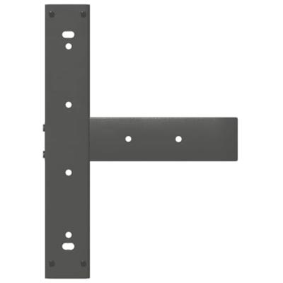 Bartafelpoten 2 st T-vormig 50x35x(100-101) cm staal antraciet