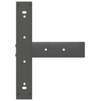 Bartafelpoten 2 st T-vormig 50x35x(100-101) cm staal antraciet - thumbnail