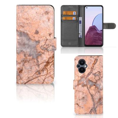 OPPO Reno 8 Lite | OnePlus Nord N20 | Bookcase | Marmer Oranje