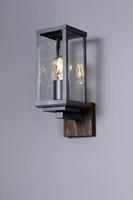 ECO-Light KARO 2100112 Buitenlamp (wand) E27 Zwart, Hout - thumbnail