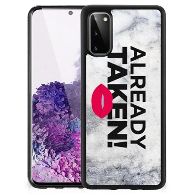 Samsung Galaxy S20 Hoesje met Quotes Already Taken White Samsung Galaxy S20 Hoesje met Quotes Already Taken White