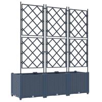 Tuin Bloempot 3 pcs Grijs 120 x 40 x 143 cm Staal - thumbnail