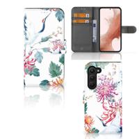 Samsung Galaxy S23 | Telefoonhoesje | Met pasjeshouder | Bird Flowers - thumbnail