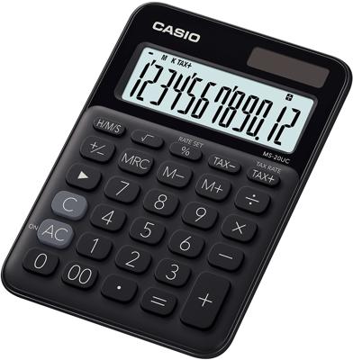 Casio MS-20UC-BK Bureaurekenmachine Zwart Aantal displayposities: 12 werkt op zonne-energie, werkt op batterijen (b x h x d) 105 x 23 x 149.5 mm Casio MS-20UC-BK Bureaurekenmachine Zwart Aantal displayposities: 12 werkt op zonne-energie, werkt op batterijen (b x h x d) 105 x 23 x 149.5 mm