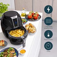 Princess 01.182021.01.001 Airfryer 3.2 l 1400 W Met display, Anti-aanbaklaag, Timerfunctie Zwart - thumbnail