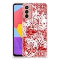 Silicone Back Case Samsung Galaxy M13 | M23 Angel Skull Rood - thumbnail