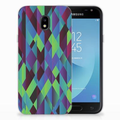 Samsung Galaxy J3 2017 | TPU Hoesje | Abstract Green Blue