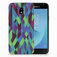Samsung Galaxy J3 2017 | TPU Hoesje | Abstract Green Blue - thumbnail