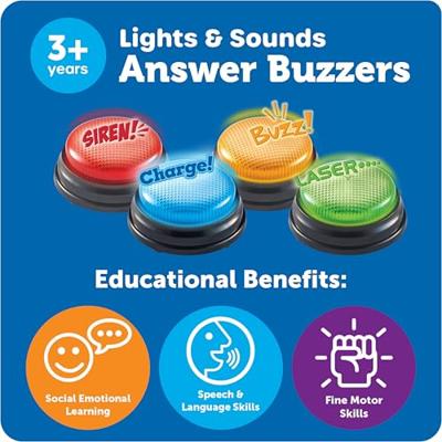 Learning Resources Lichten en Klinkt Zoemers 4-Stuk Set
