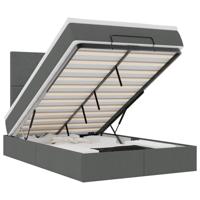 Ottoman bed met matras 120x200cm stof donkergrijs - thumbnail