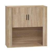 Wandkast 80x33x80 cm bewerkt hout sonoma eikenkleurig - thumbnail